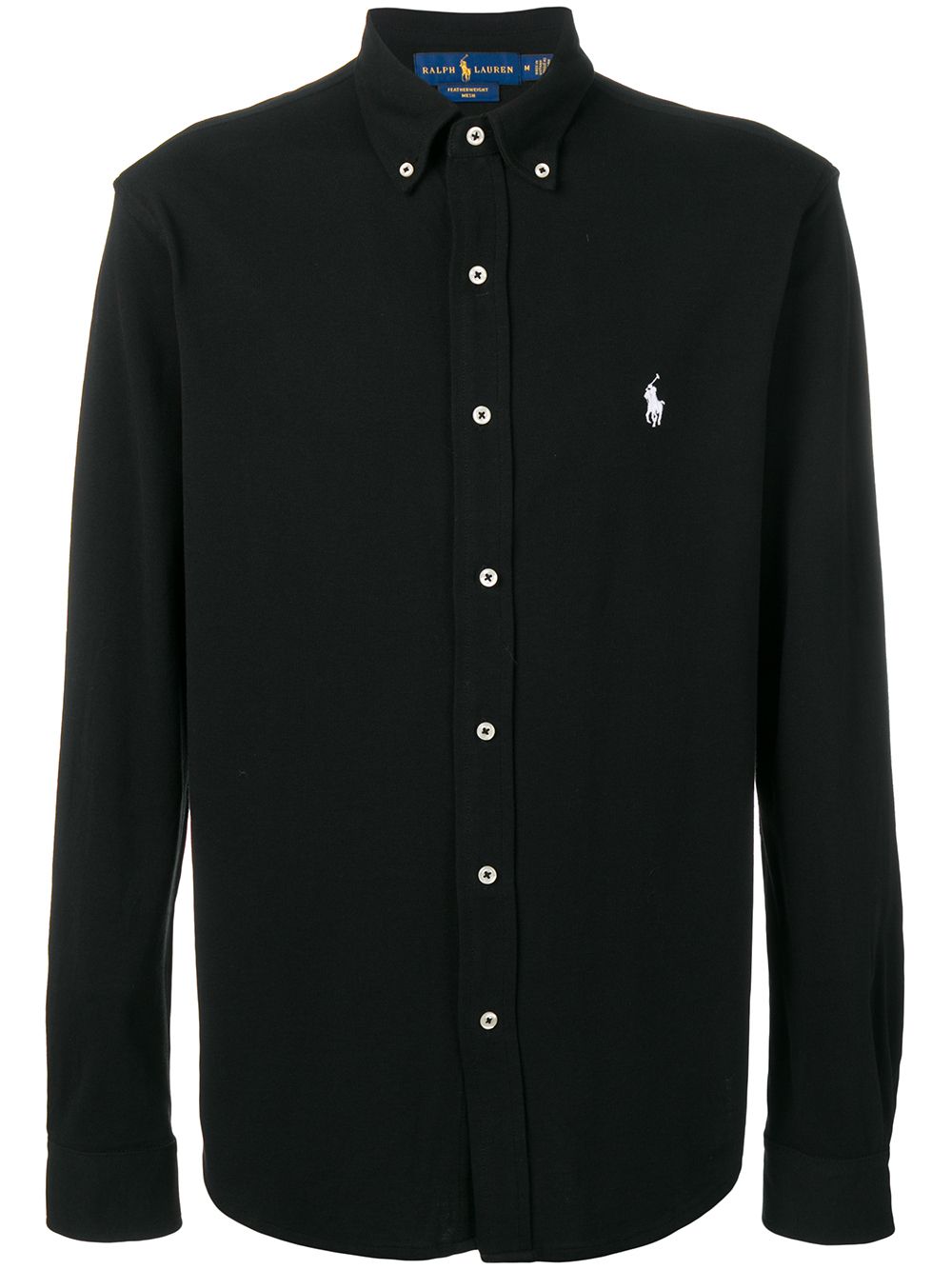 Polo Ralph Lauren logo embroidered button-down shirt - Black von Polo Ralph Lauren