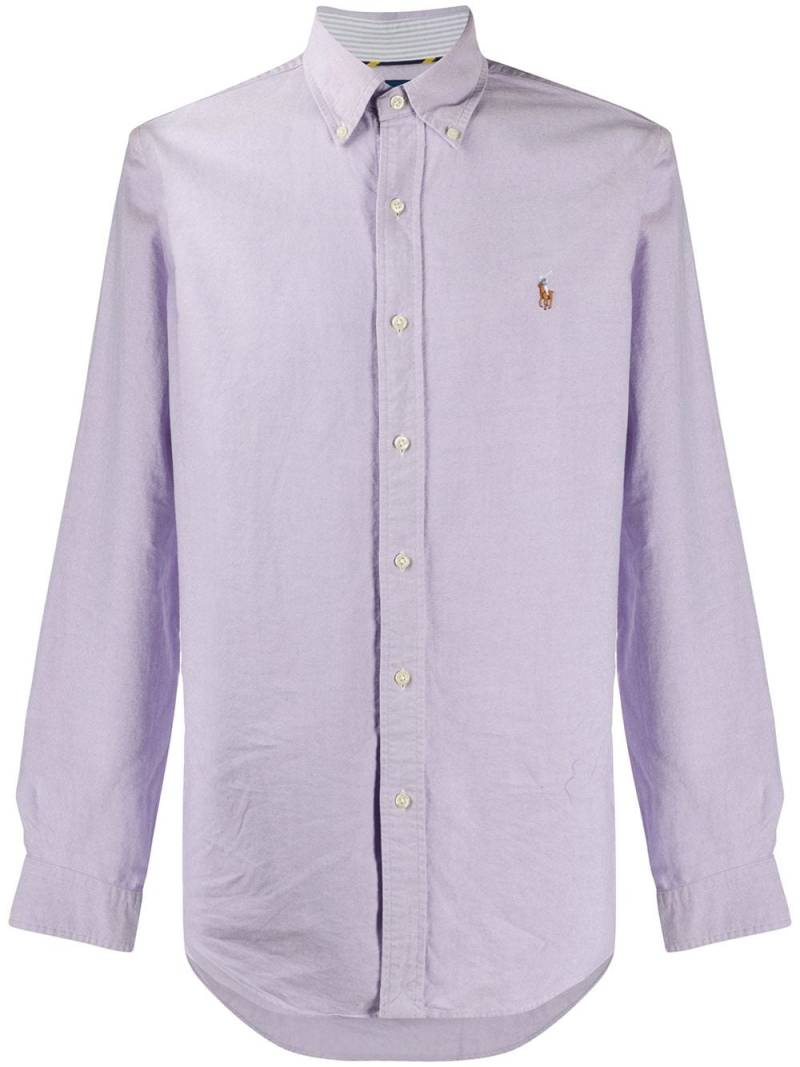 Polo Ralph Lauren logo embroidered button-down shirt - Purple von Polo Ralph Lauren