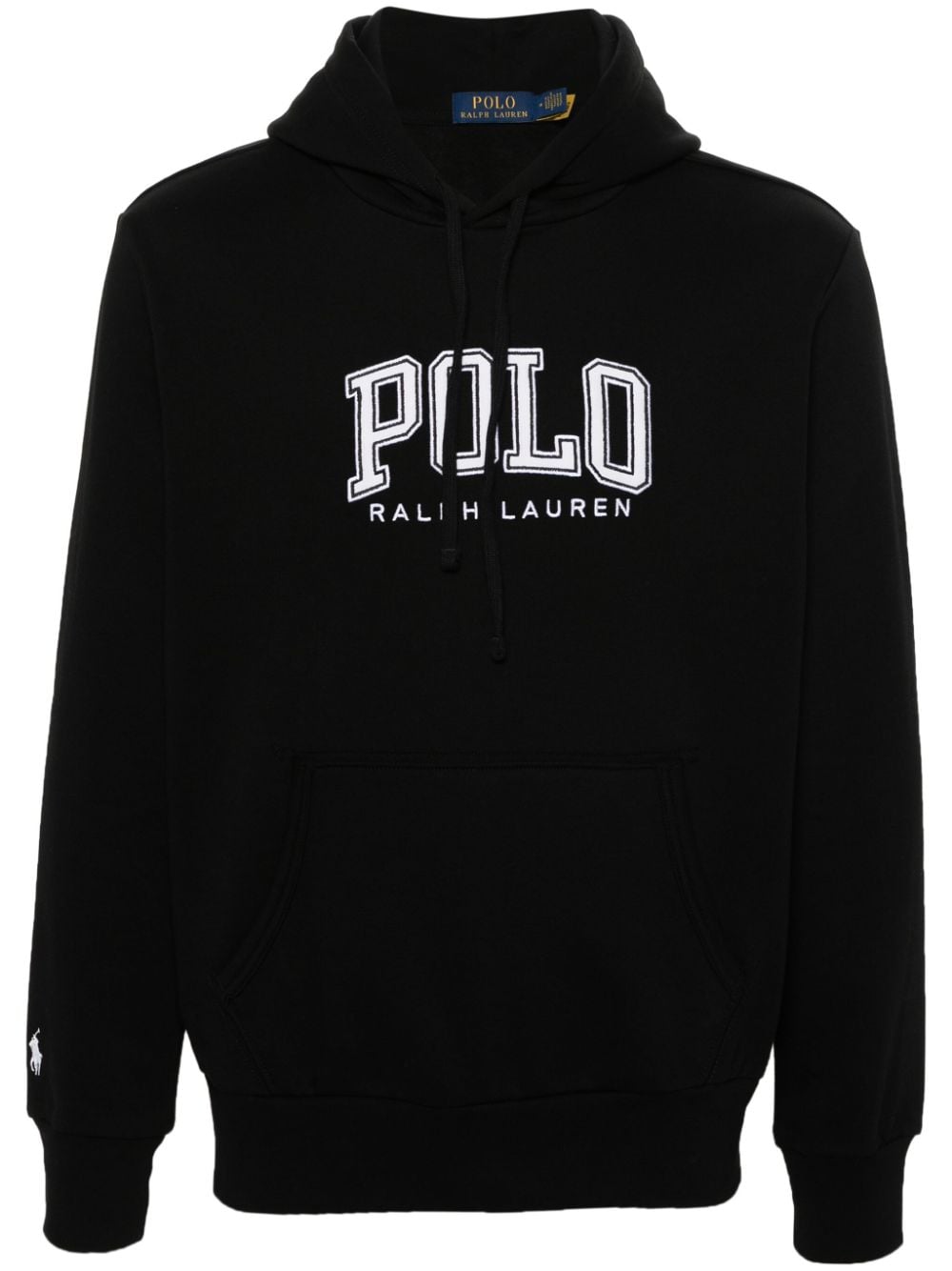 Polo Ralph Lauren logo-embroidered coton-blend hoodie - Black von Polo Ralph Lauren