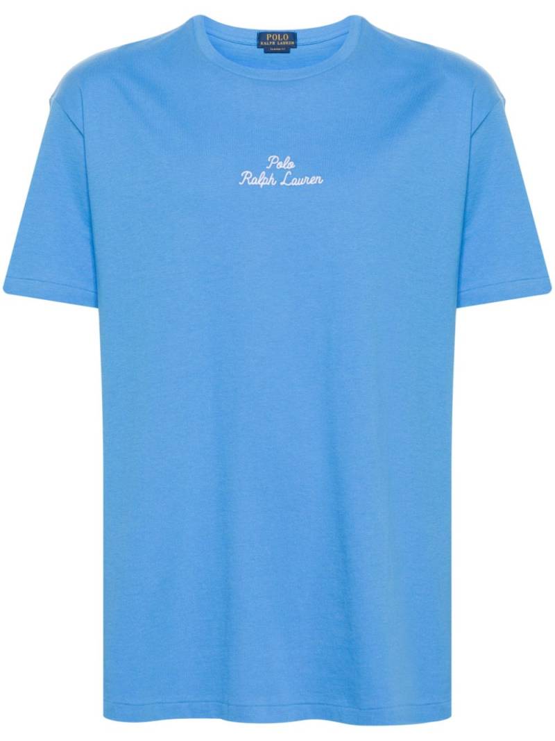 Polo Ralph Lauren logo-embroidered cotton T-shirt - Blue von Polo Ralph Lauren