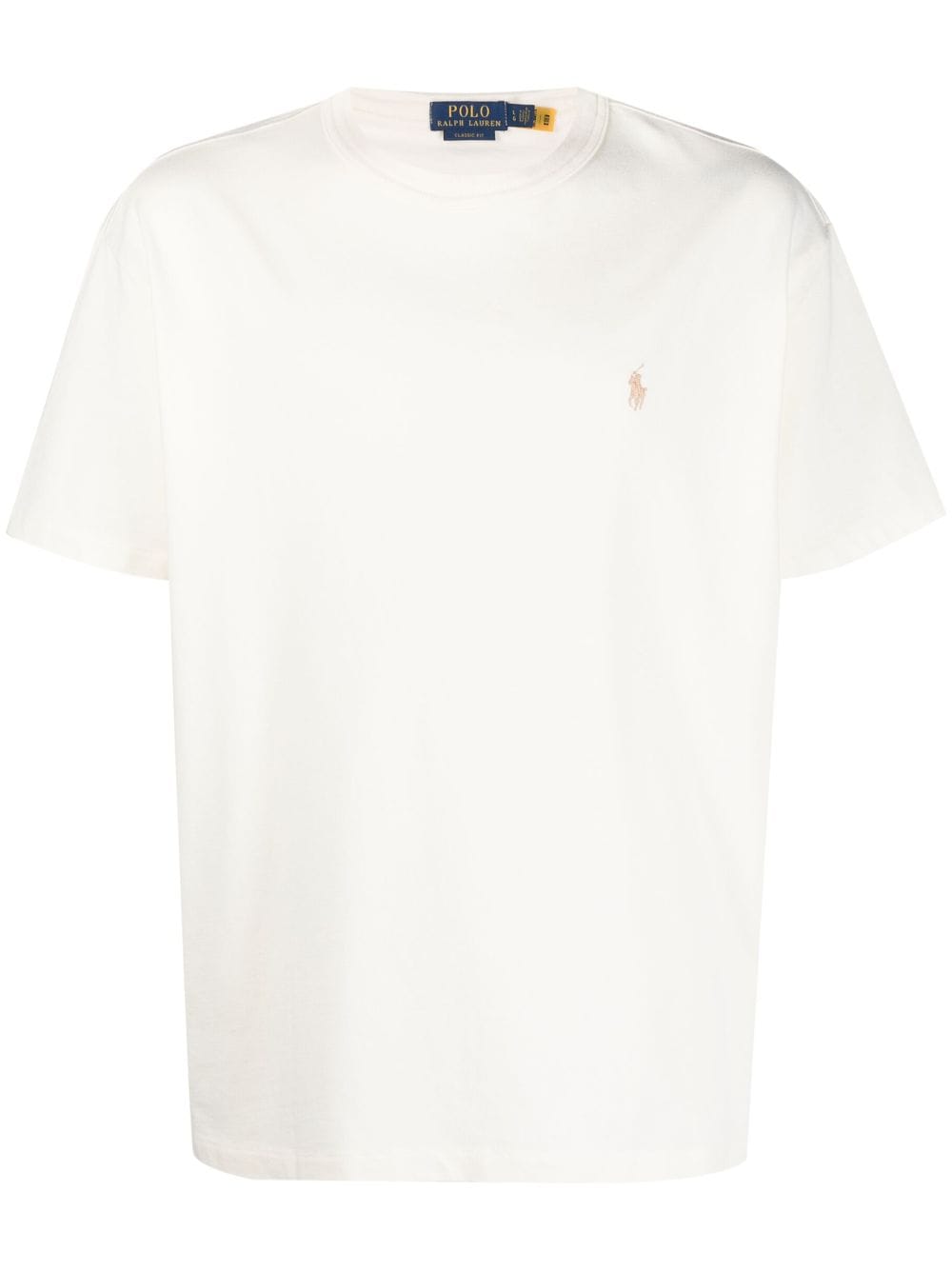 Polo Ralph Lauren logo-embroidered cotton T-shirt - Neutrals von Polo Ralph Lauren