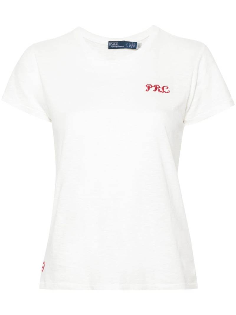 Polo Ralph Lauren logo-embroidered cotton T-shirt - White von Polo Ralph Lauren