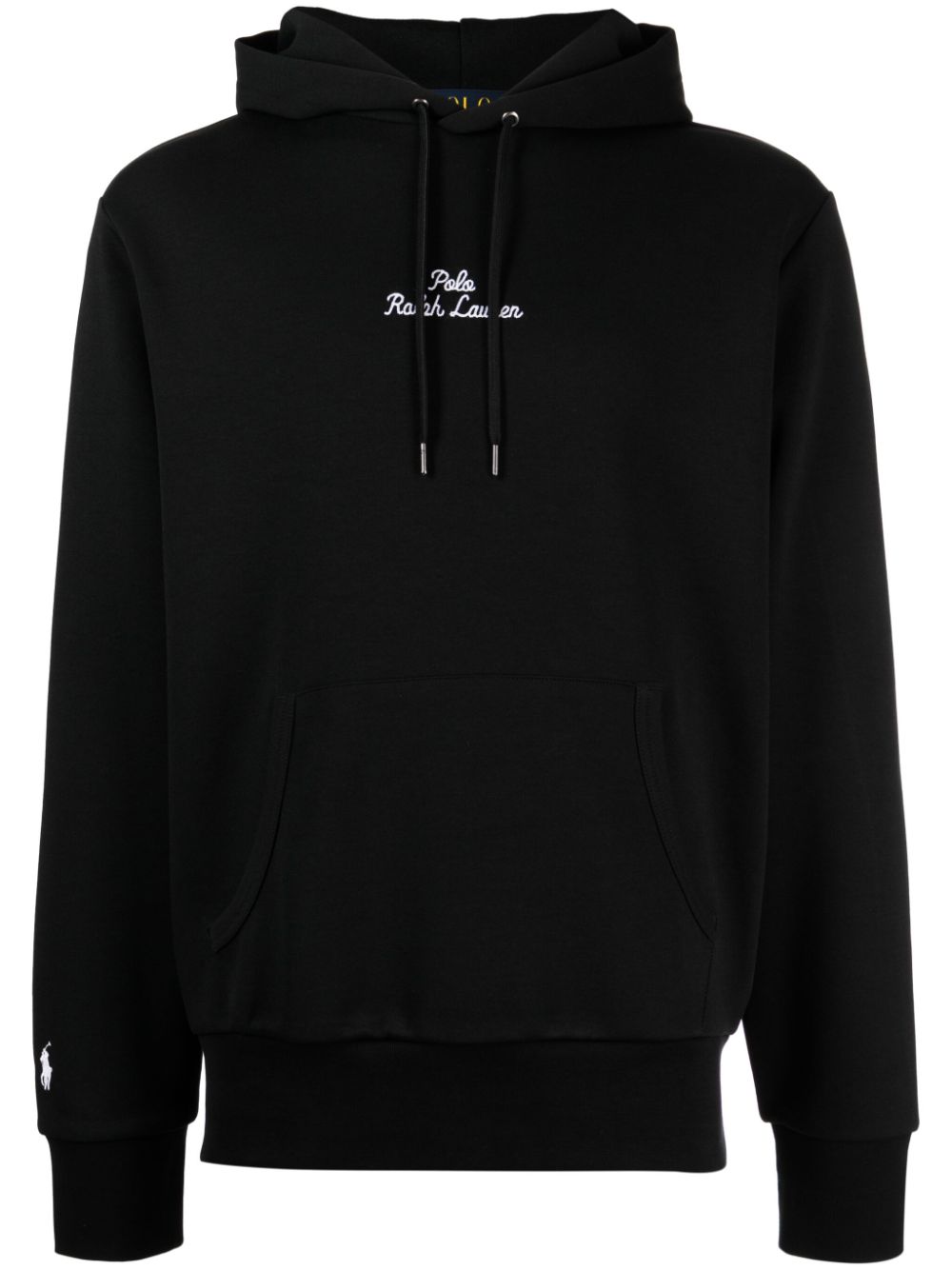 Polo Ralph Lauren logo-embroidered cotton-blend hoodie - Black von Polo Ralph Lauren