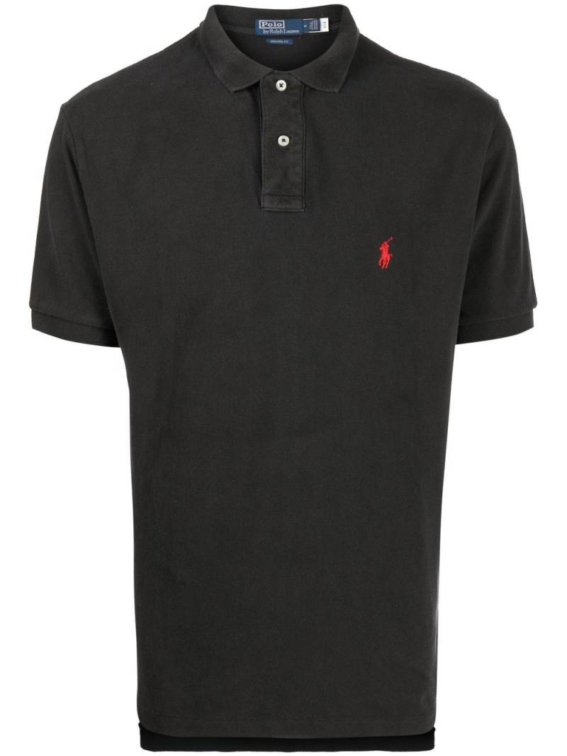 Polo Ralph Lauren logo-embroidered cotton polo shirt - Grey von Polo Ralph Lauren