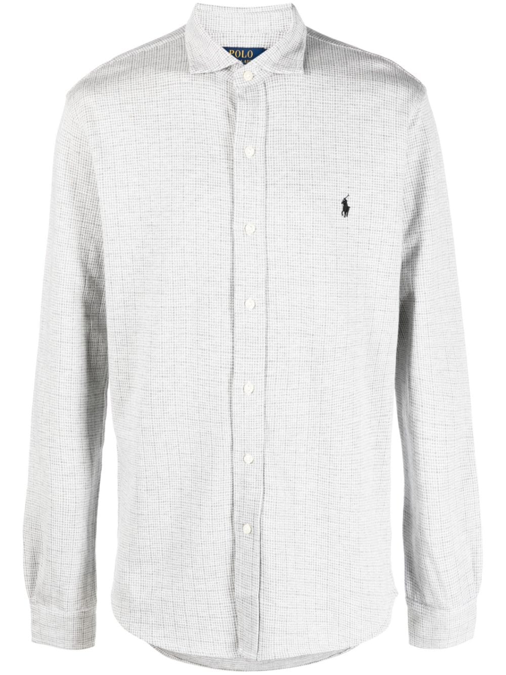 Polo Ralph Lauren logo-embroidered cotton shirt - Grey von Polo Ralph Lauren