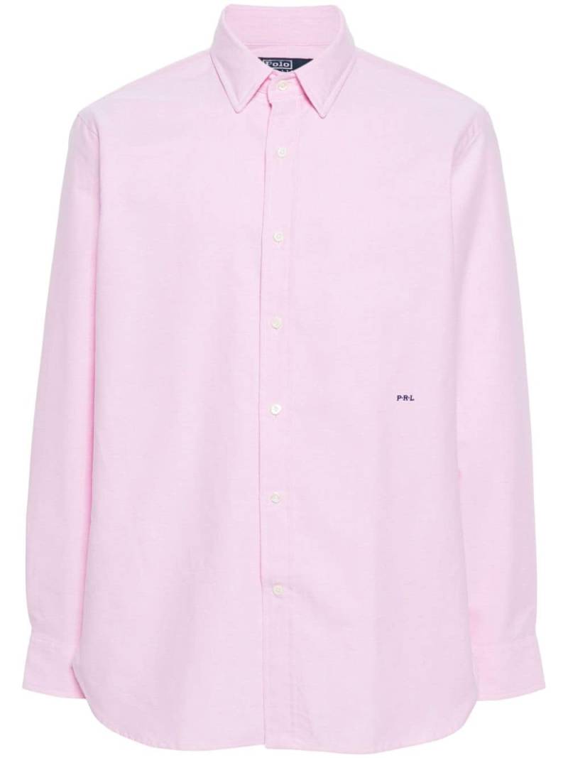 Polo Ralph Lauren logo-embroidered cotton shirt - Pink von Polo Ralph Lauren