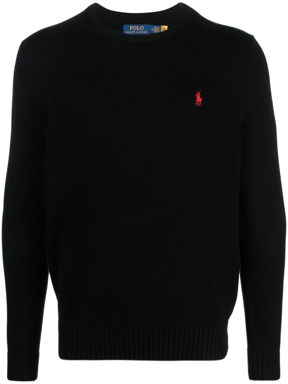 Polo Ralph Lauren logo-embroidered crew-neck jumper - Black von Polo Ralph Lauren