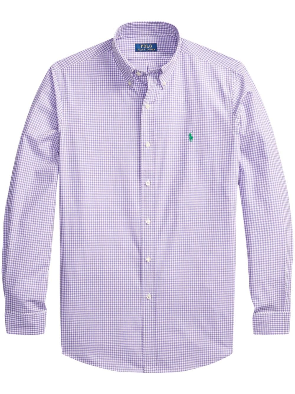 Polo Ralph Lauren logo-embroidered gingham shirt - Purple von Polo Ralph Lauren