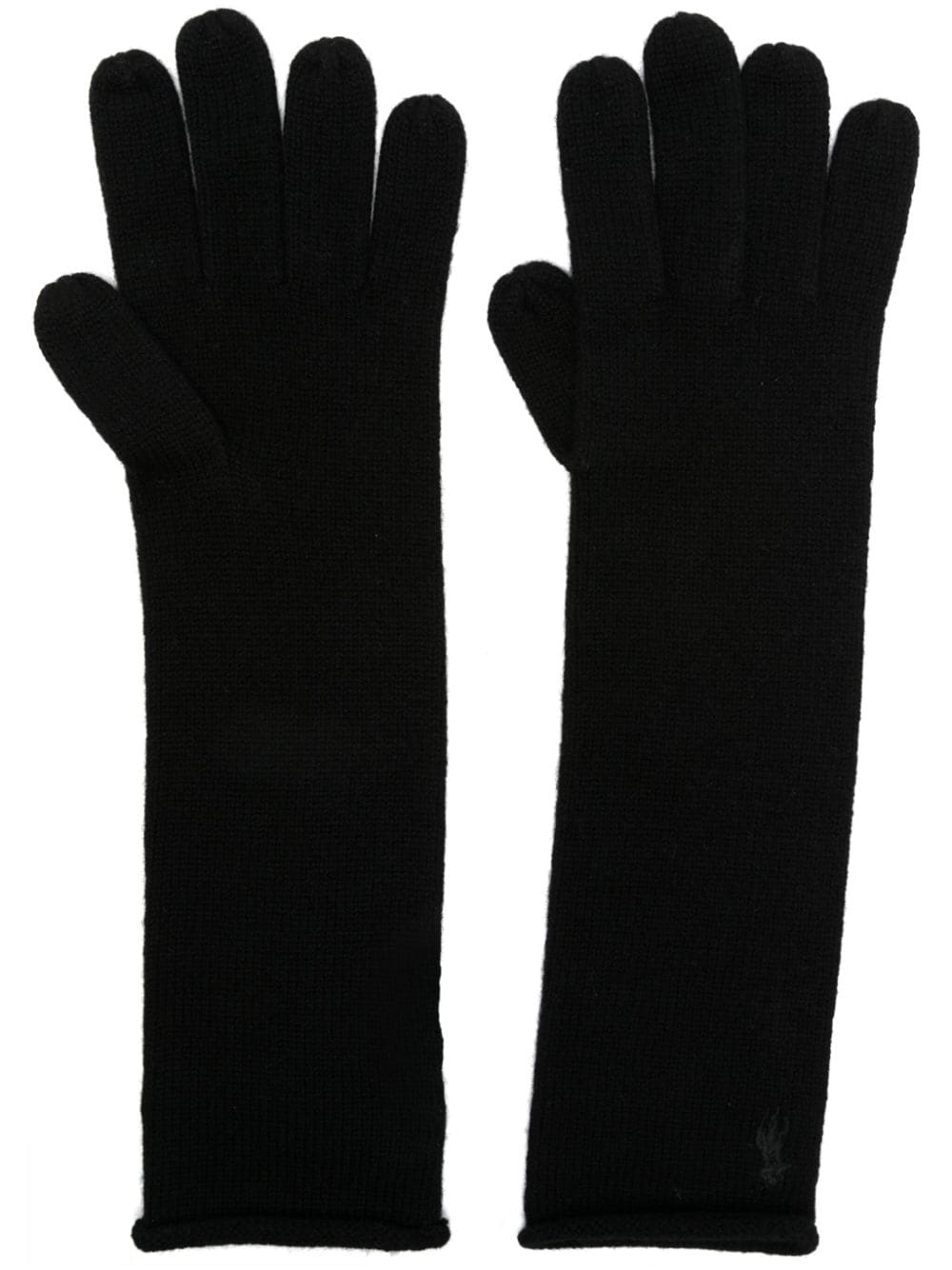 Polo Ralph Lauren logo-embroidered knitted elbow gloves - Black von Polo Ralph Lauren