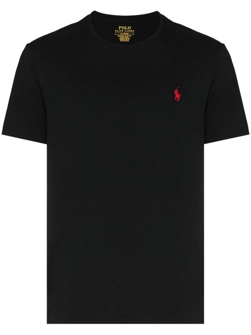 Polo Ralph Lauren logo-embroidered cotton T-shirt - Black von Polo Ralph Lauren