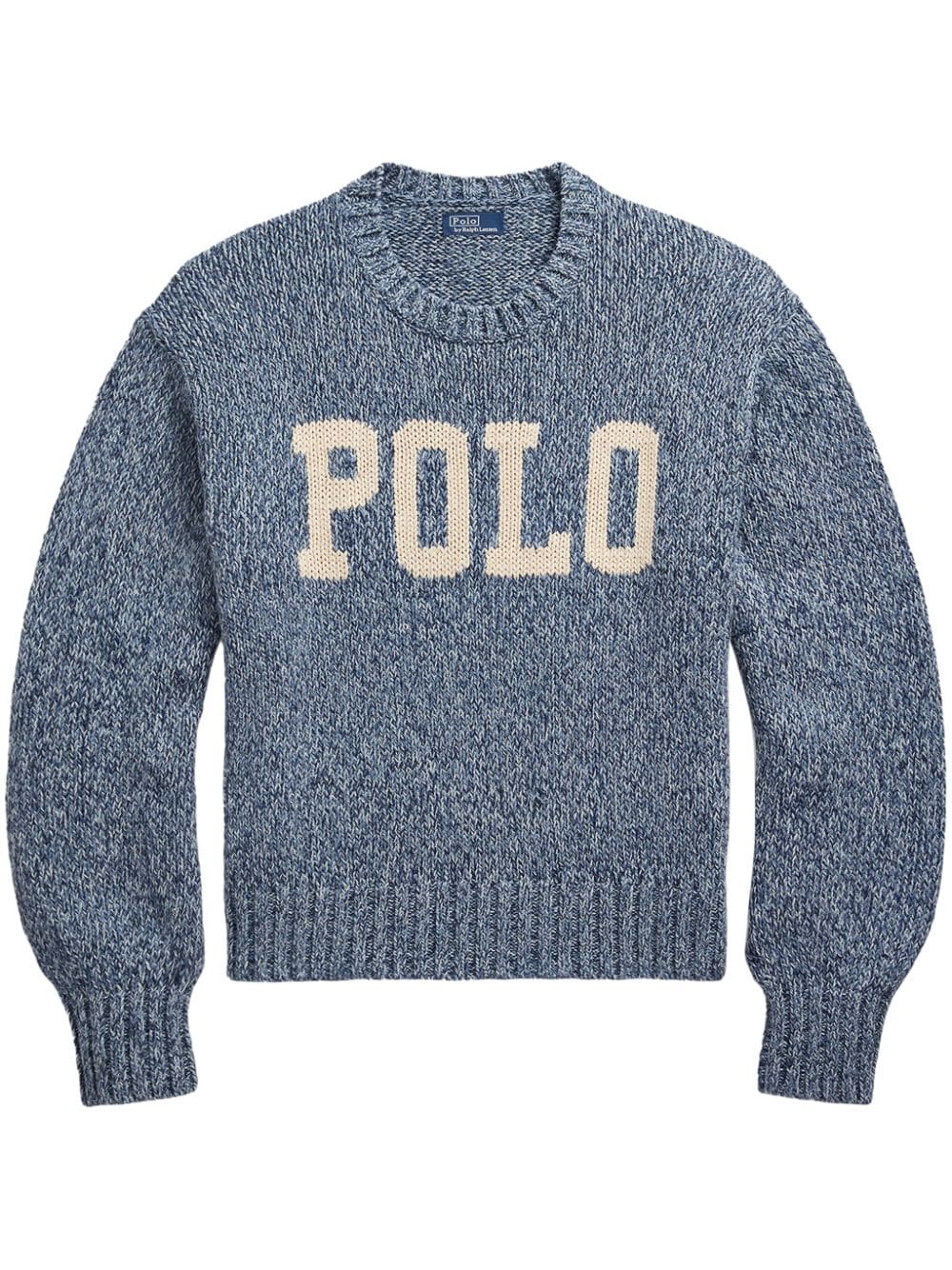 Polo Ralph Lauren logo-intarsia mélange sweatshirt - Blue von Polo Ralph Lauren