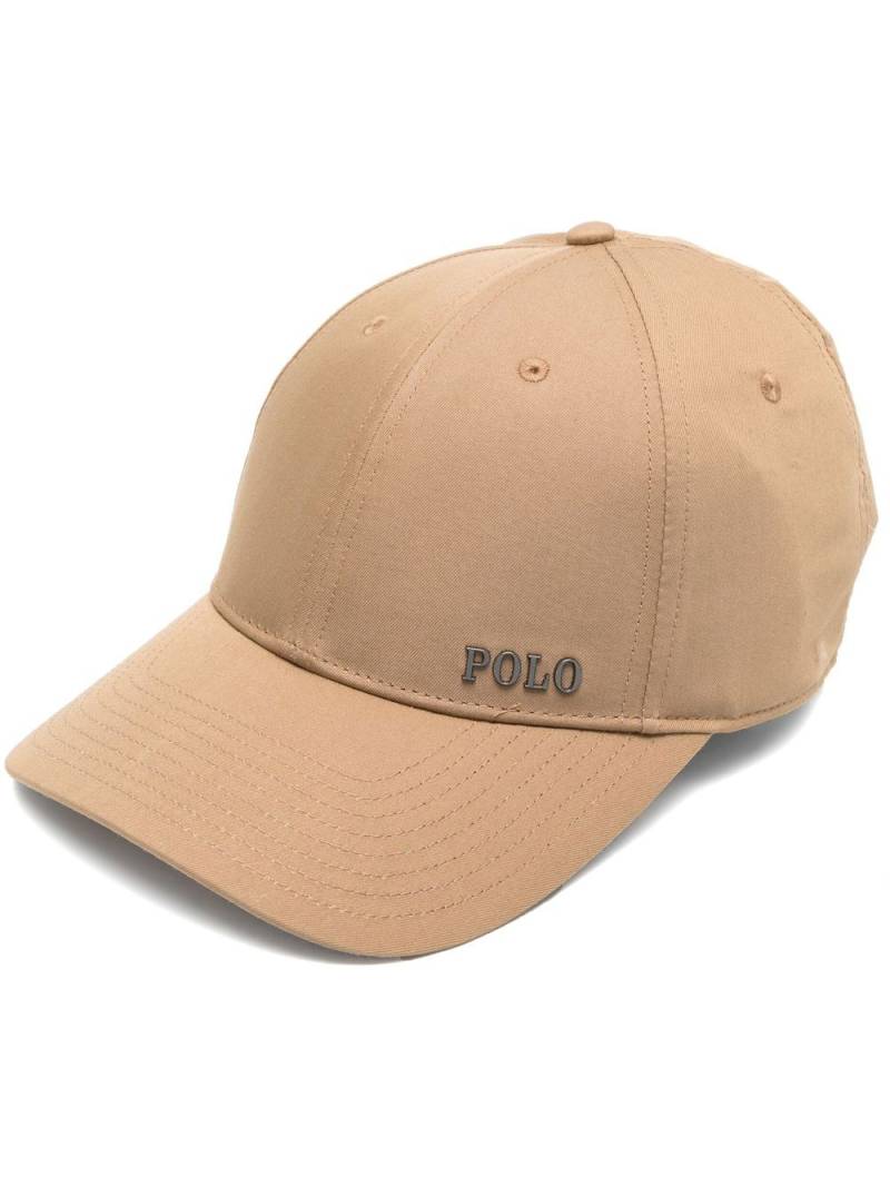 Polo Ralph Lauren logo-plaque detail baseball cap - Brown von Polo Ralph Lauren