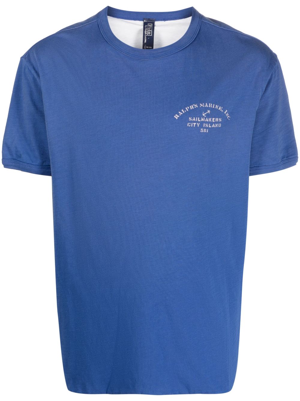 Polo Ralph Lauren logo-print cotton T-shirt - Blue von Polo Ralph Lauren