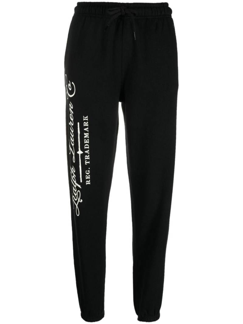 Polo Ralph Lauren logo-print tapered track pants - Black von Polo Ralph Lauren