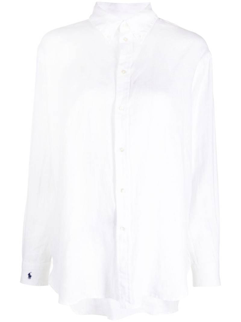 Polo Ralph Lauren long-sleeve linen shirt - White von Polo Ralph Lauren