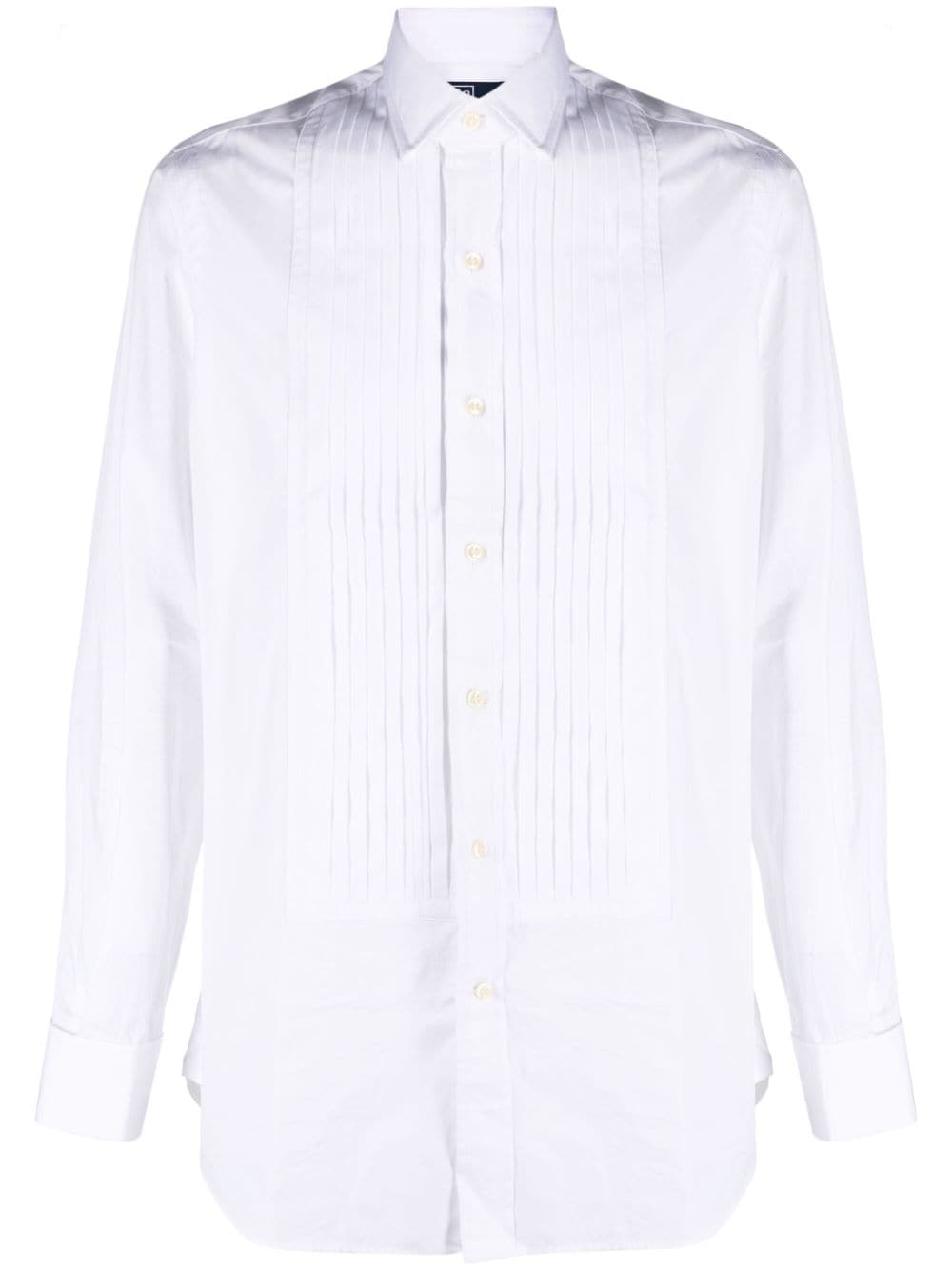 Polo Ralph Lauren long-sleeve pintucked cotton shirt - White von Polo Ralph Lauren