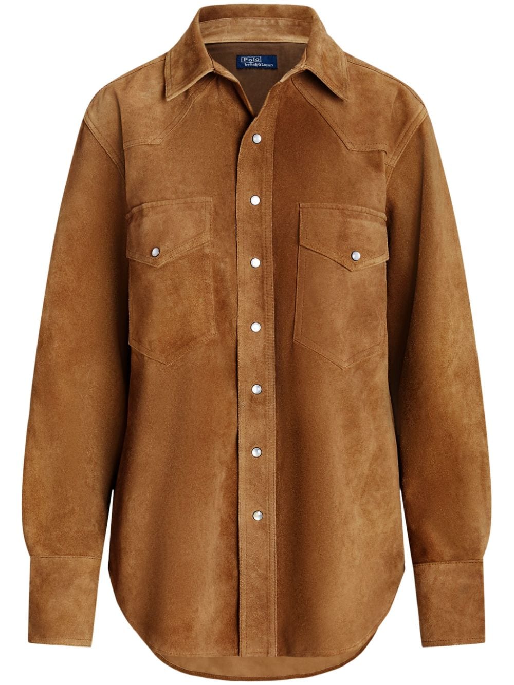 Polo Ralph Lauren long-sleeve suede shirt - Brown von Polo Ralph Lauren