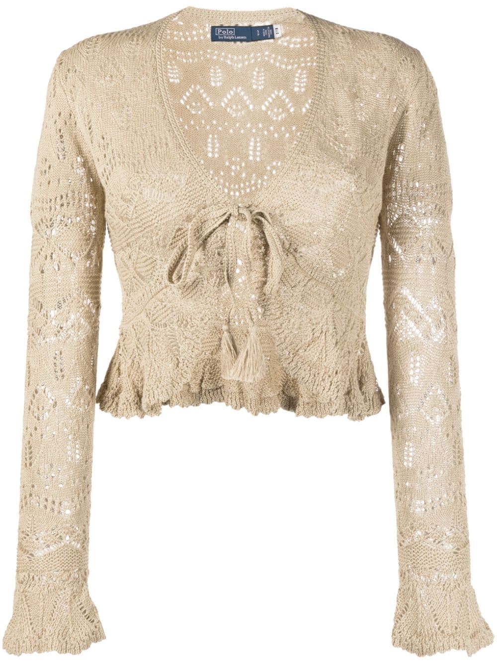 Polo Ralph Lauren long-sleeved pointelle-knit cardigan - Neutrals von Polo Ralph Lauren