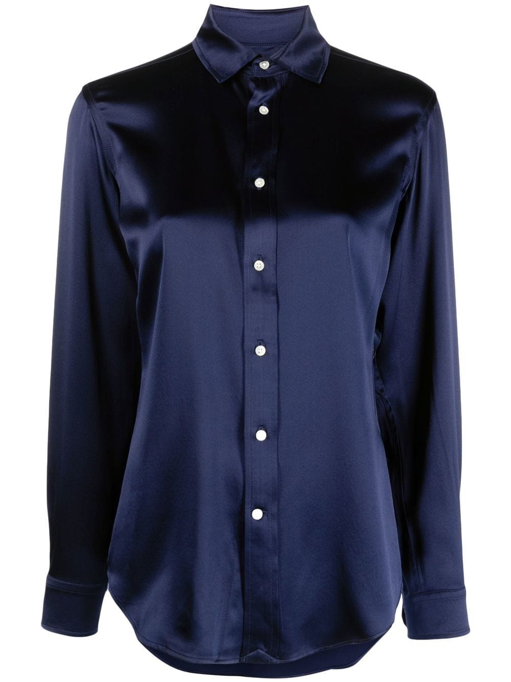 Polo Ralph Lauren long-sleeved silk shirt - Blue von Polo Ralph Lauren