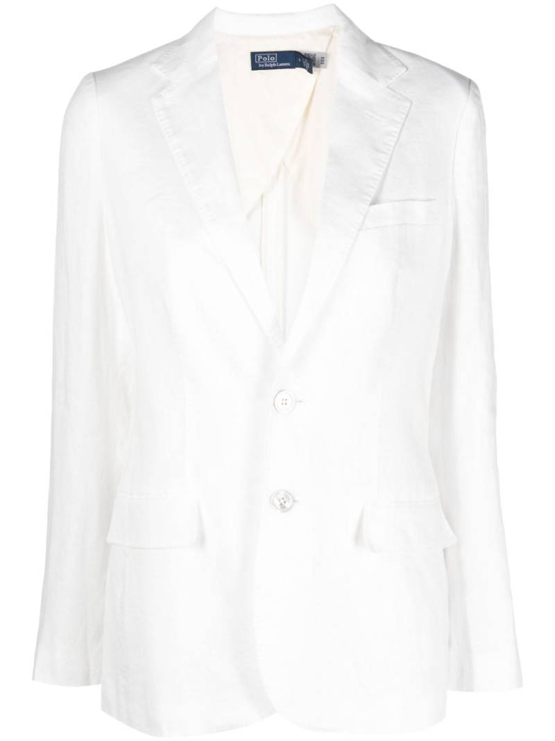 Polo Ralph Lauren notched-lapel single-breasted blazer - White von Polo Ralph Lauren