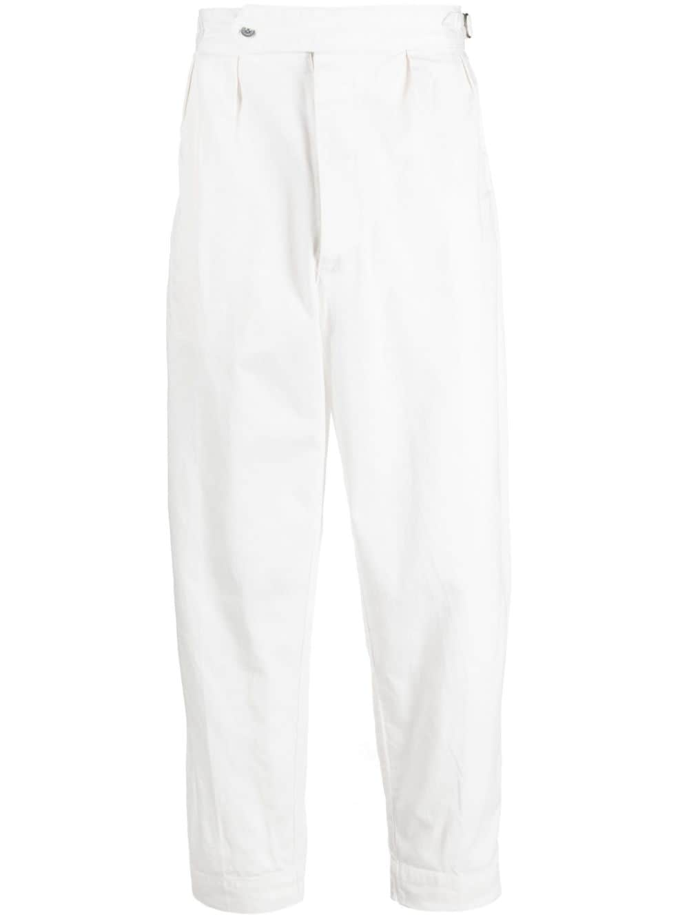 Polo Ralph Lauren off-centre fastening straight-leg trousers - White von Polo Ralph Lauren