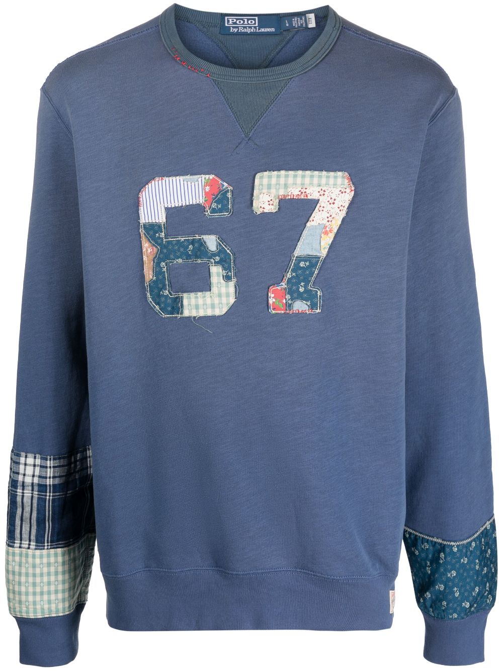 Polo Ralph Lauren patchwork crew-neck sweatshirt - Blue von Polo Ralph Lauren