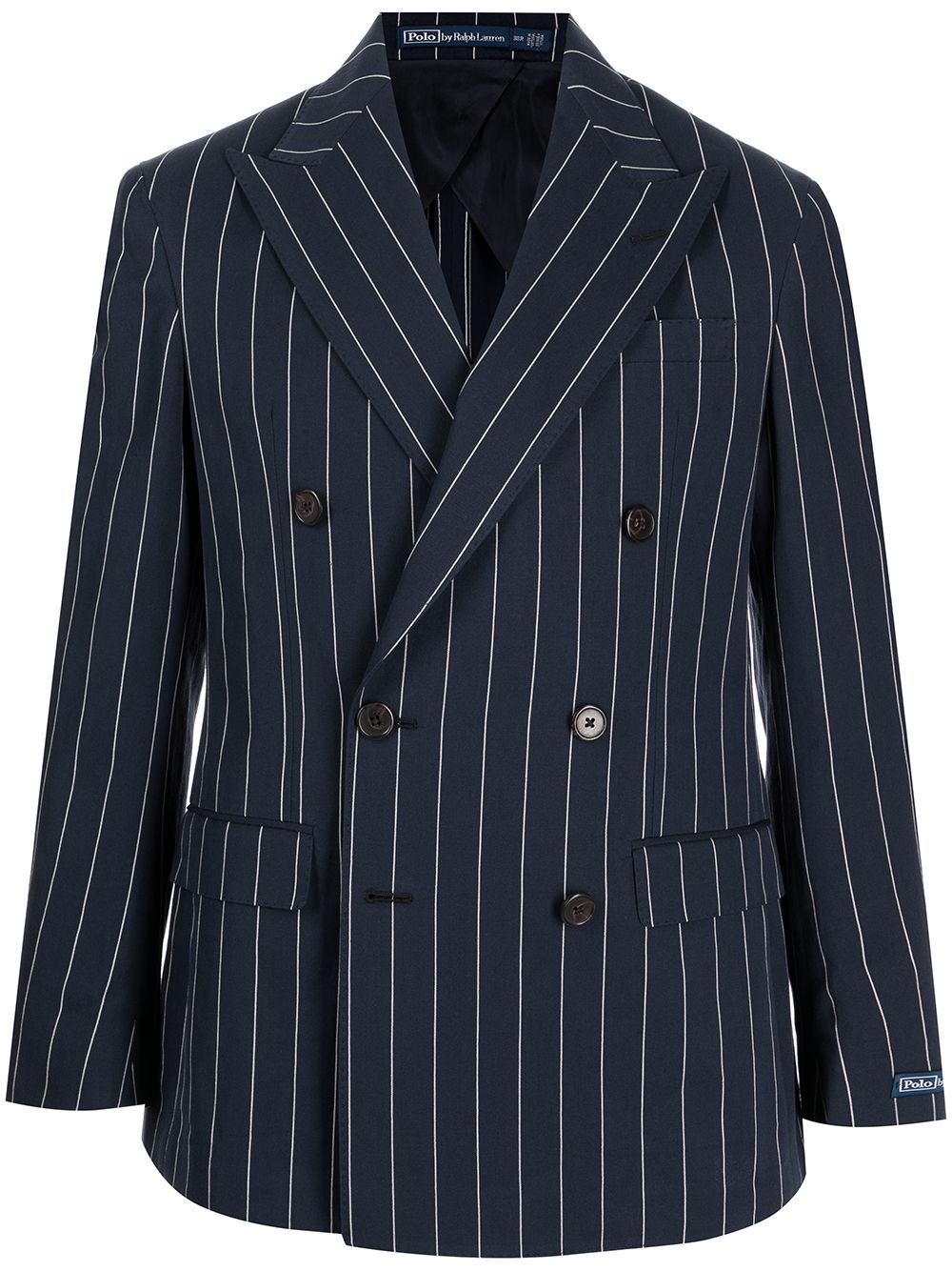 Polo Ralph Lauren pinstriped double-breasted blazer - Blue von Polo Ralph Lauren