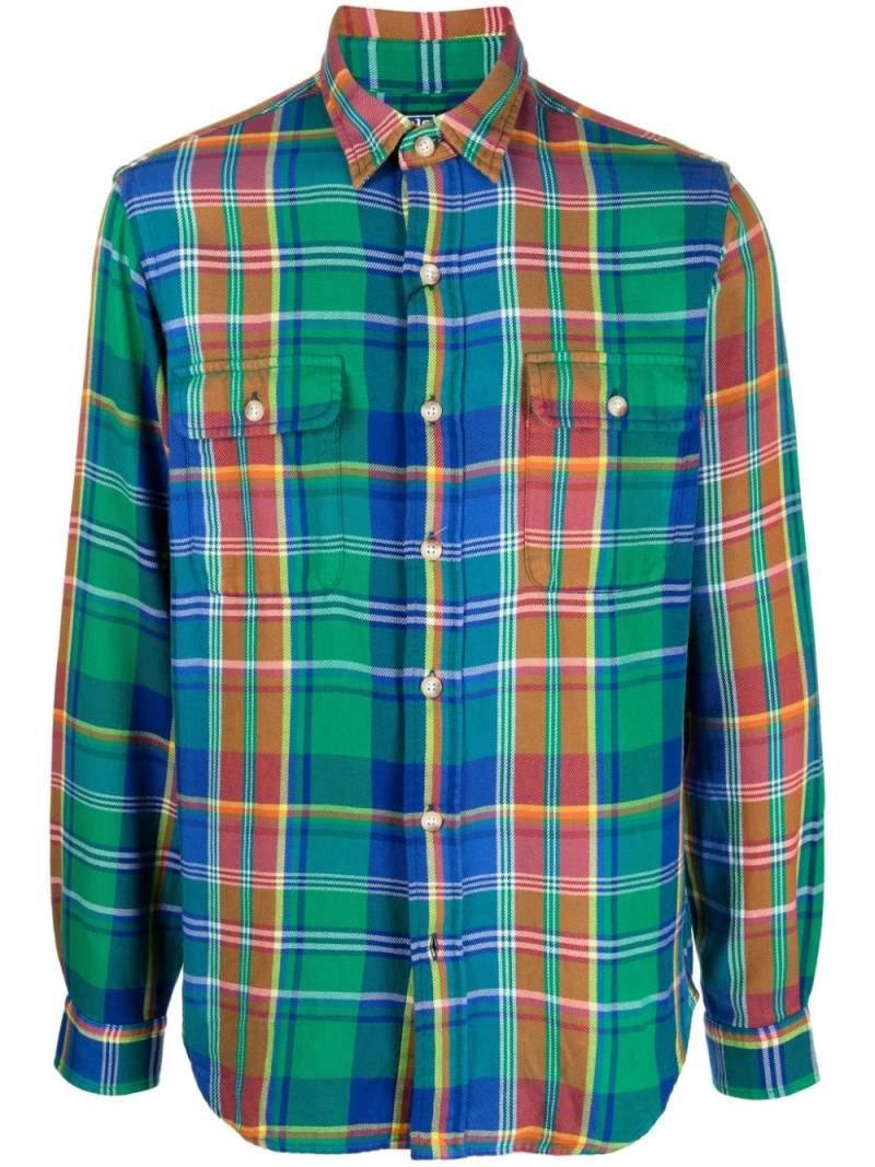 Polo Ralph Lauren plaid-check cotton shirt - Blue von Polo Ralph Lauren