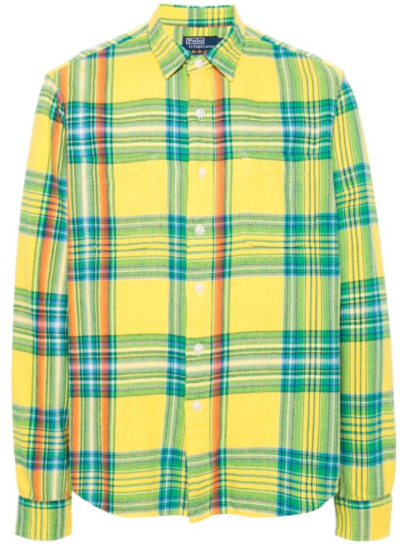 Polo Ralph Lauren plaid-check flannel shirt - Yellow von Polo Ralph Lauren