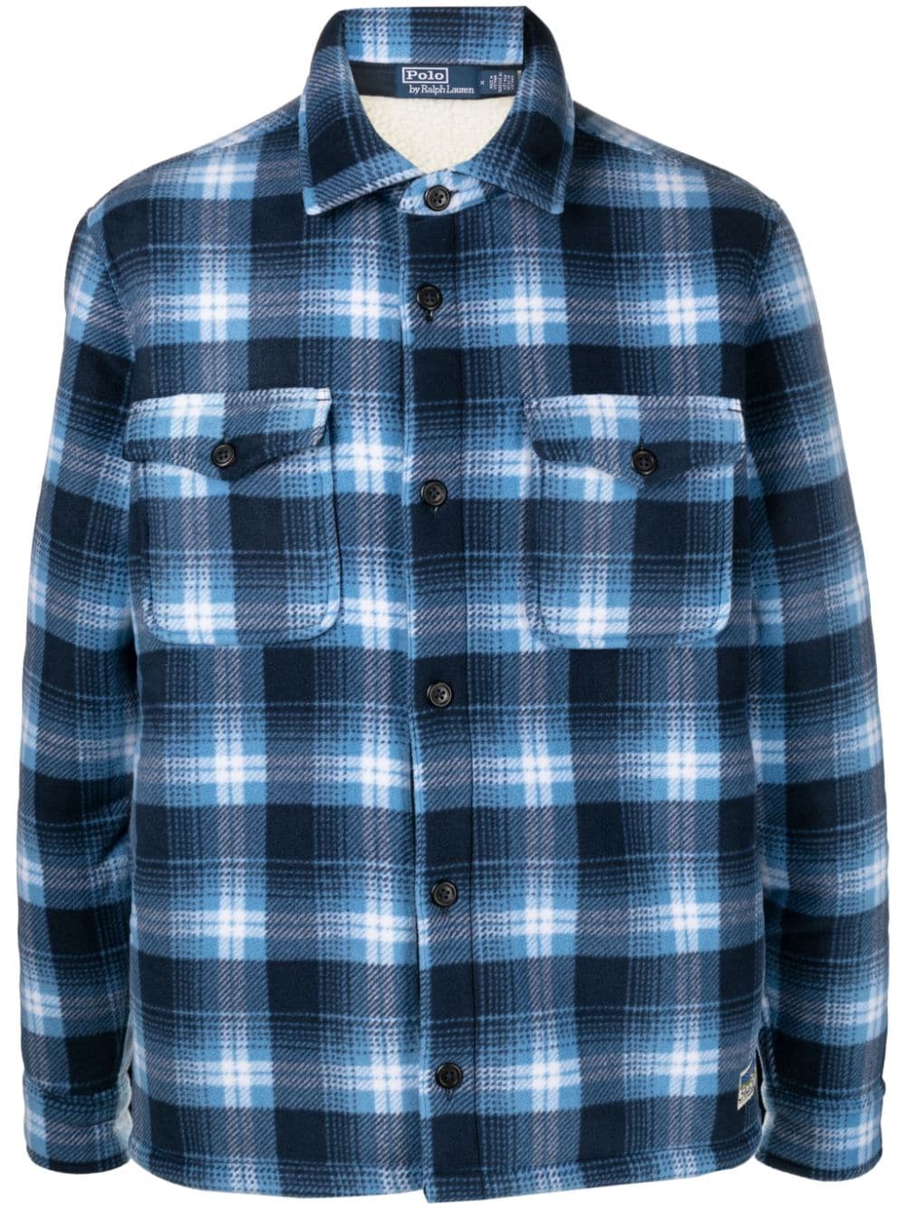 Polo Ralph Lauren plaid-check fleece shirt - Blue von Polo Ralph Lauren