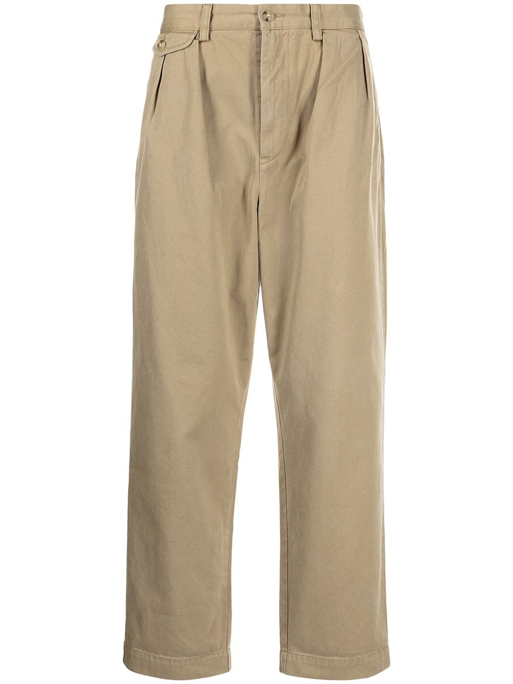 Polo Ralph Lauren pleat-detail cotton trousers - Brown von Polo Ralph Lauren