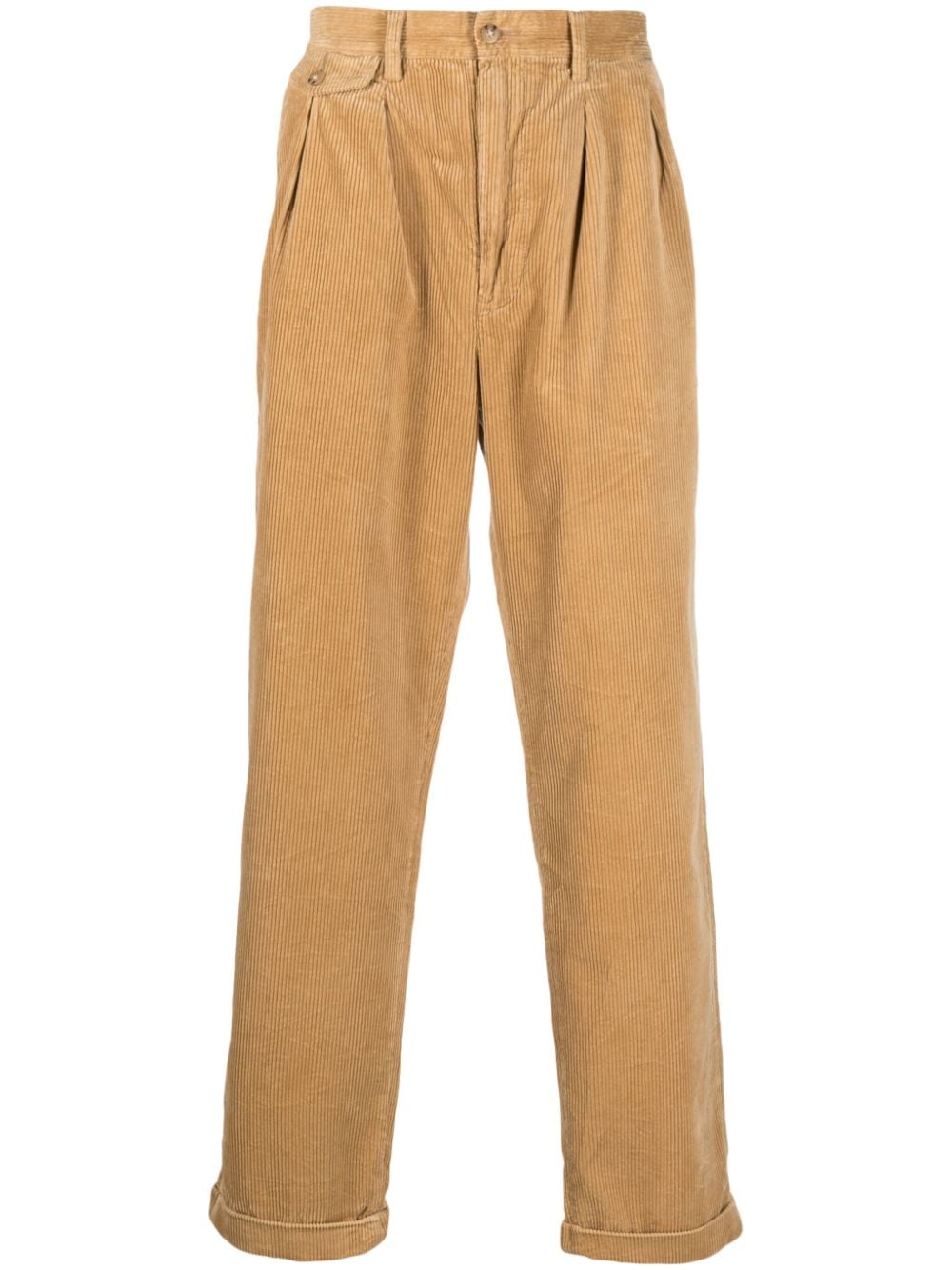 Polo Ralph Lauren pleated corduroy straight-leg trousers - Brown von Polo Ralph Lauren