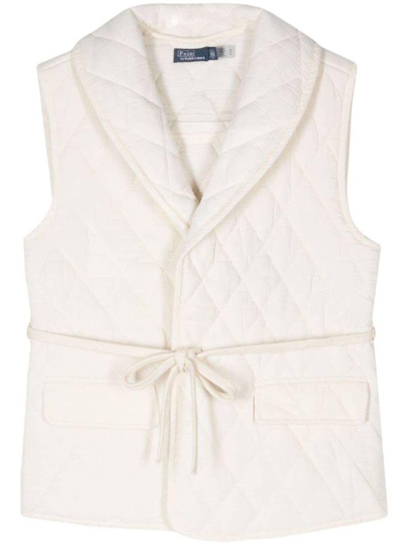 Polo Ralph Lauren quilted belted gilet - Neutrals von Polo Ralph Lauren