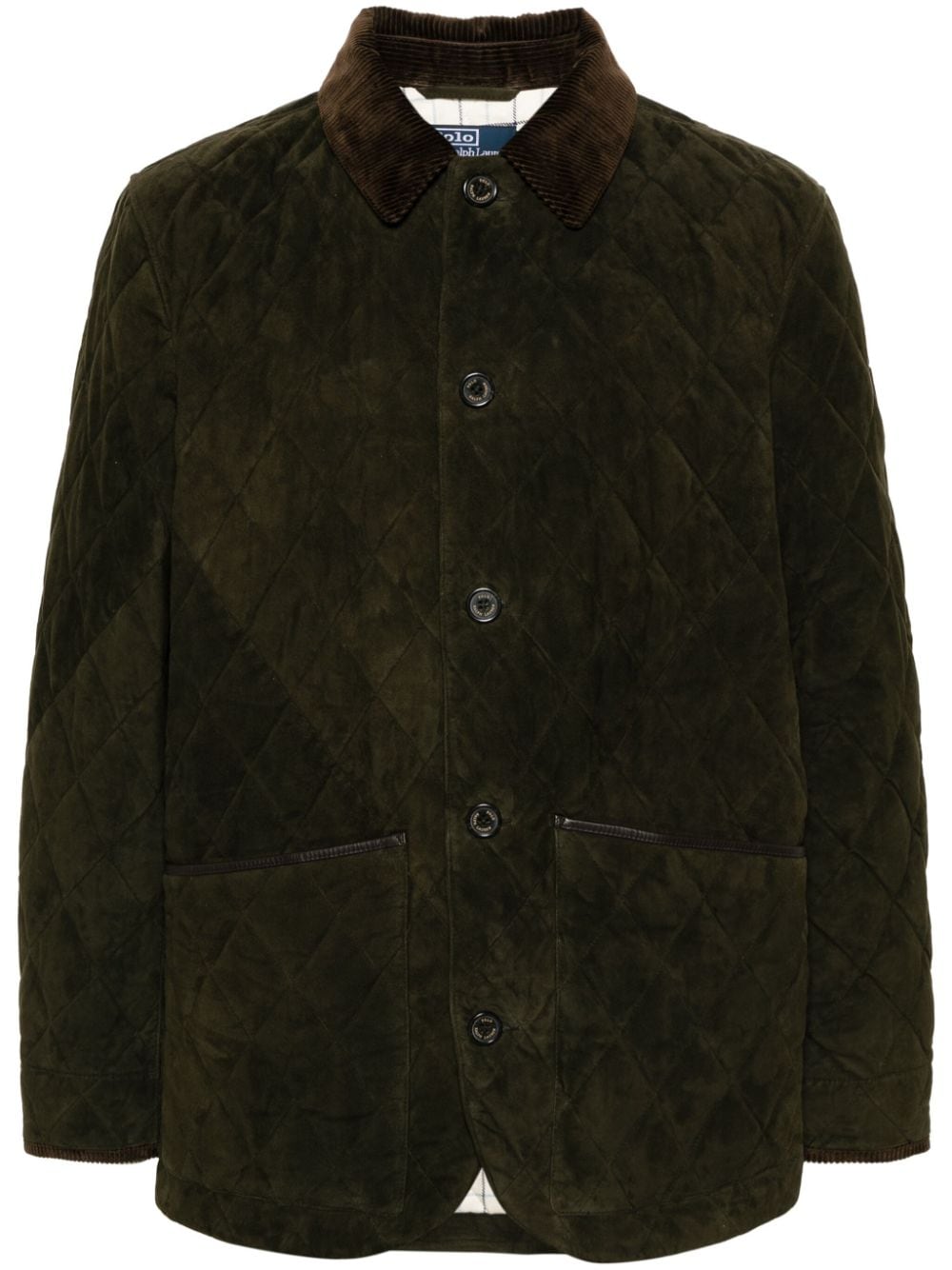 Polo Ralph Lauren quilted suede jacket - Green von Polo Ralph Lauren