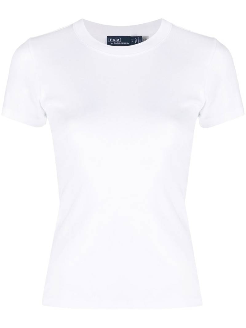 Polo Ralph Lauren ribbed cotton T-shirt - White von Polo Ralph Lauren