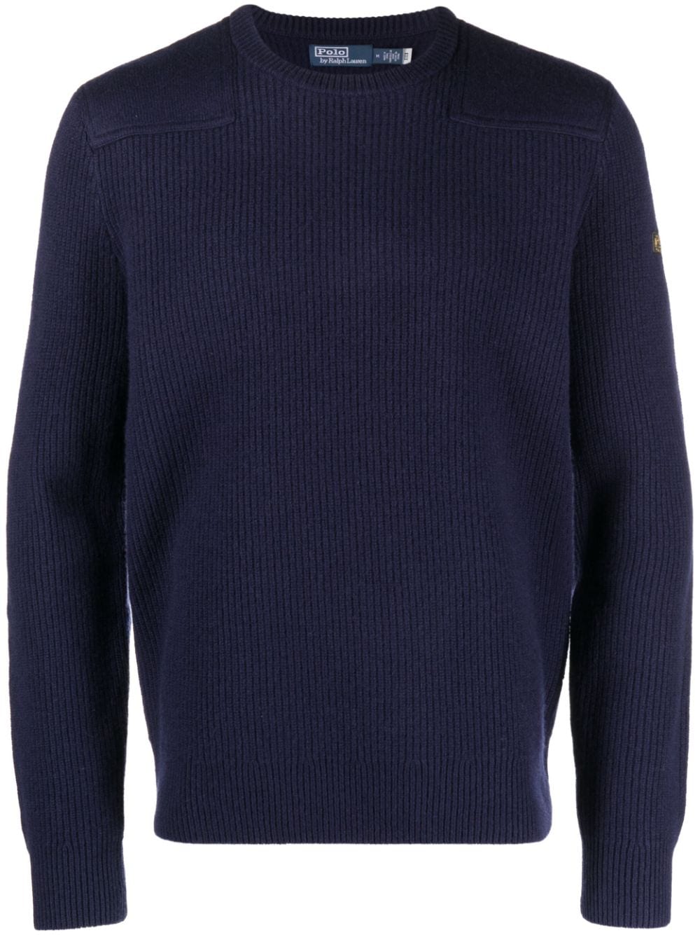 Polo Ralph Lauren ribbed logo-patch jumper - Blue von Polo Ralph Lauren