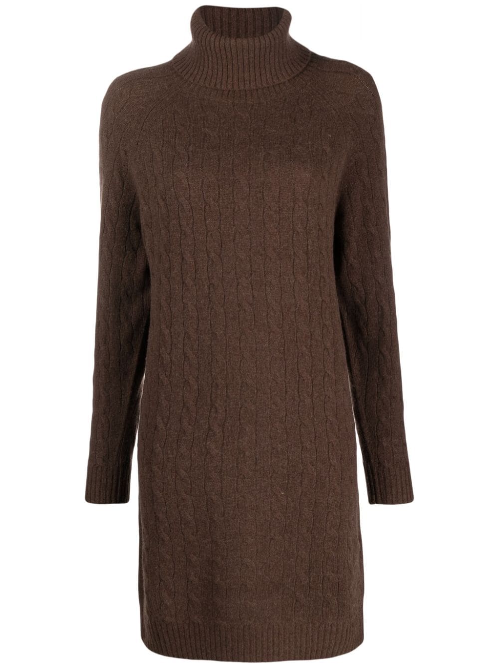 Polo Ralph Lauren roll-neck cable-knit dress - Brown von Polo Ralph Lauren