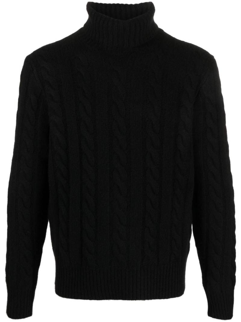 Polo Ralph Lauren roll-neck cable-knit jumper - Black von Polo Ralph Lauren
