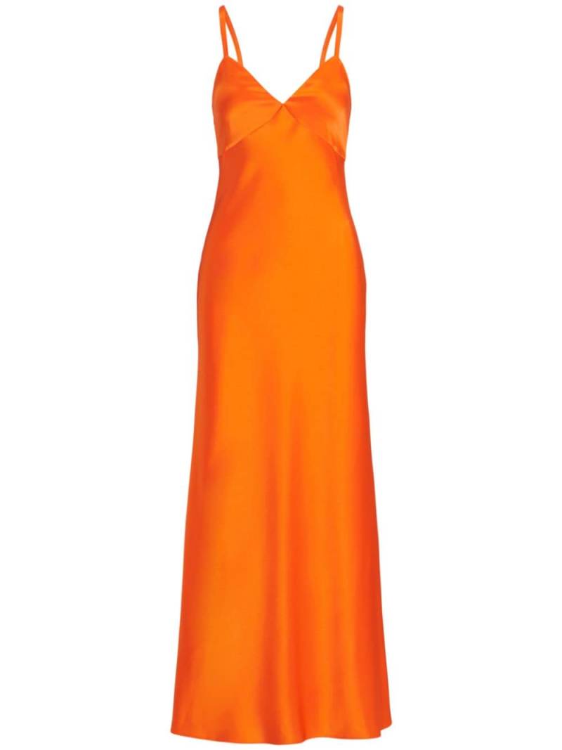 Polo Ralph Lauren satin-finish long slip dress - Orange von Polo Ralph Lauren