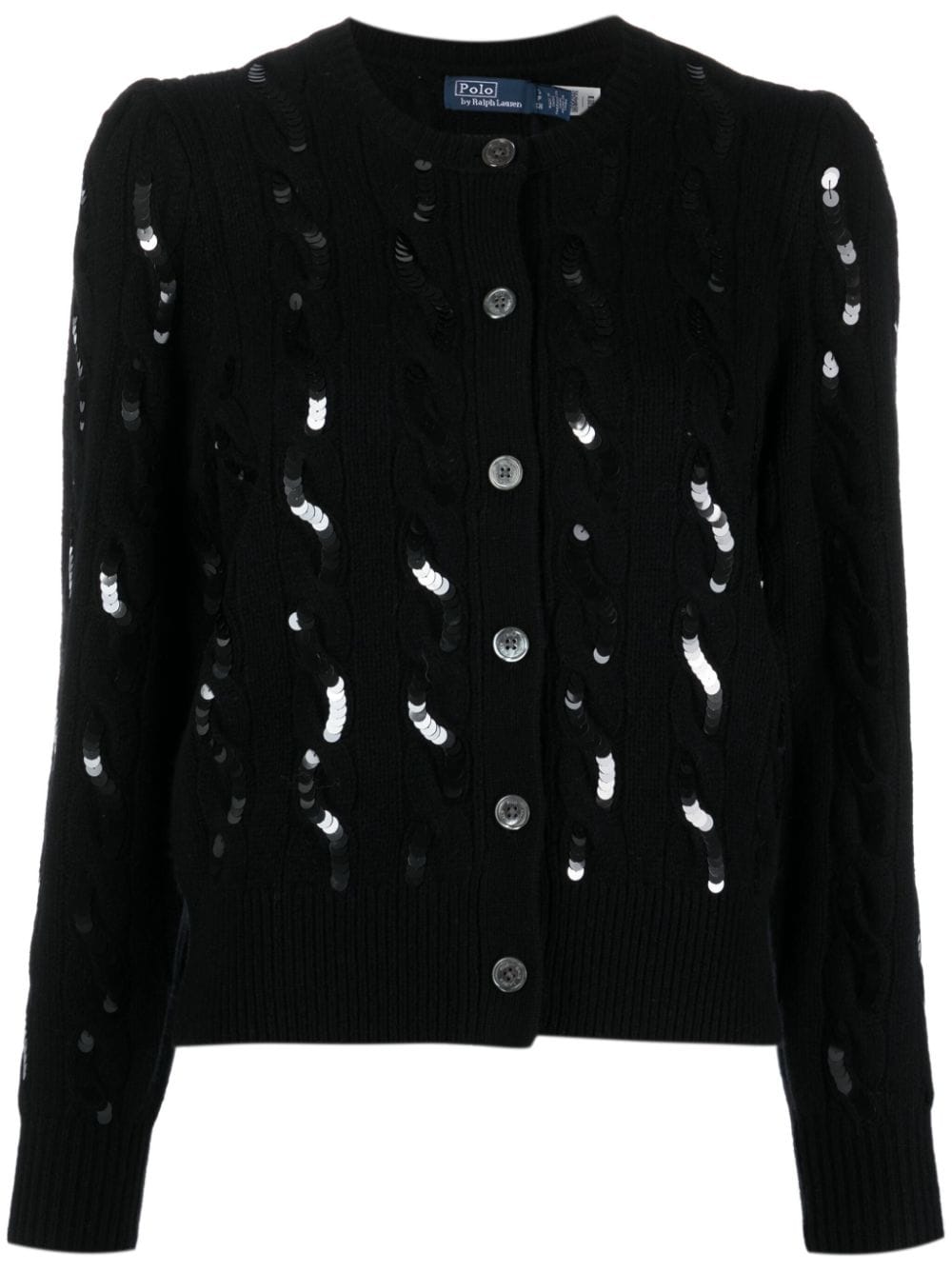 Polo Ralph Lauren sequined wool blend cardigan - Black von Polo Ralph Lauren