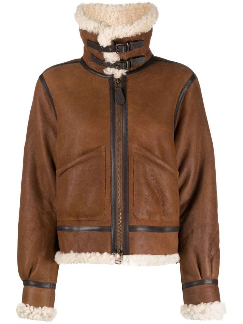 Polo Ralph Lauren shearling-lined leather jacket - Brown von Polo Ralph Lauren