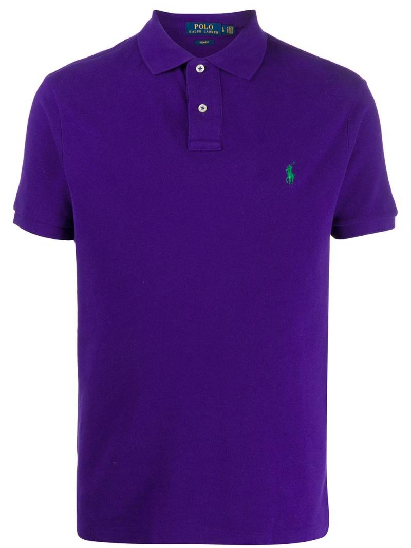 Polo Ralph Lauren short sleeve embroidered logo polo shirt - Purple von Polo Ralph Lauren