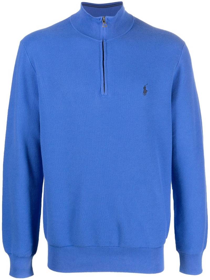 Polo Ralph Lauren short-zip pullover jumper - Blue von Polo Ralph Lauren