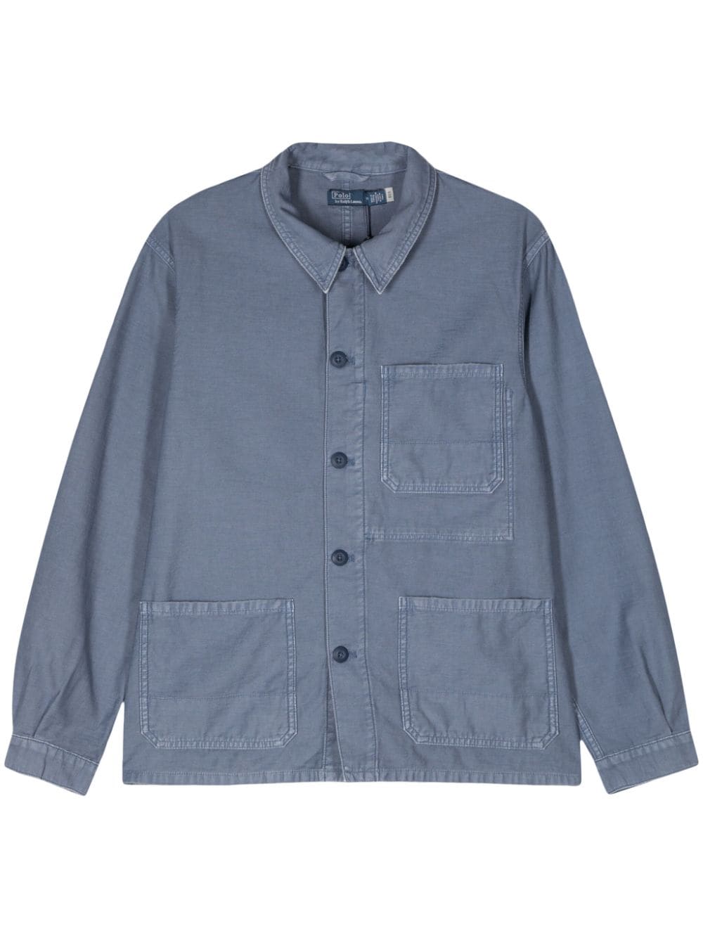 Polo Ralph Lauren slub-texture shirt jacket - Blue von Polo Ralph Lauren