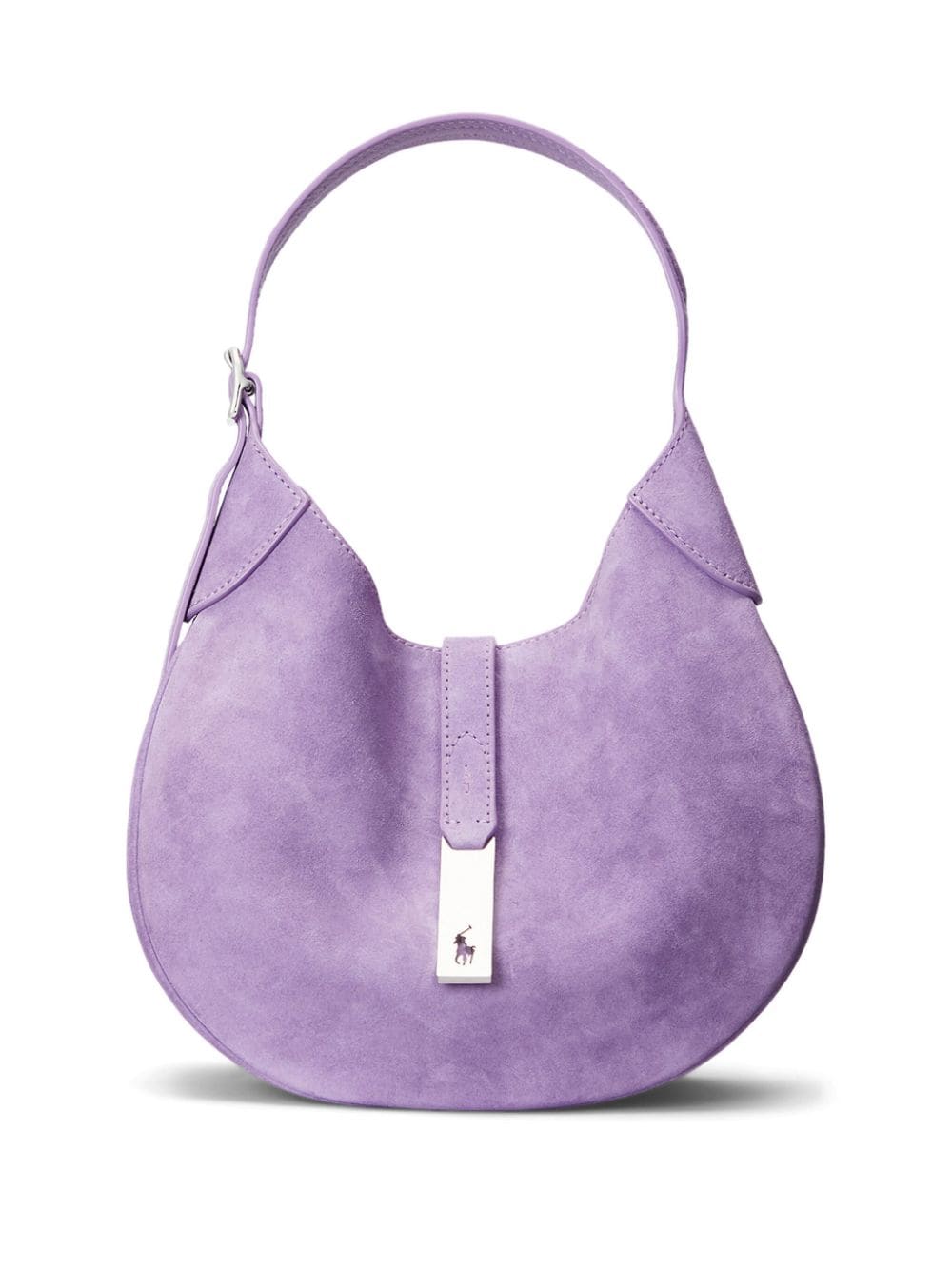 Polo Ralph Lauren small logo-charm suede shoulder bag - Purple von Polo Ralph Lauren