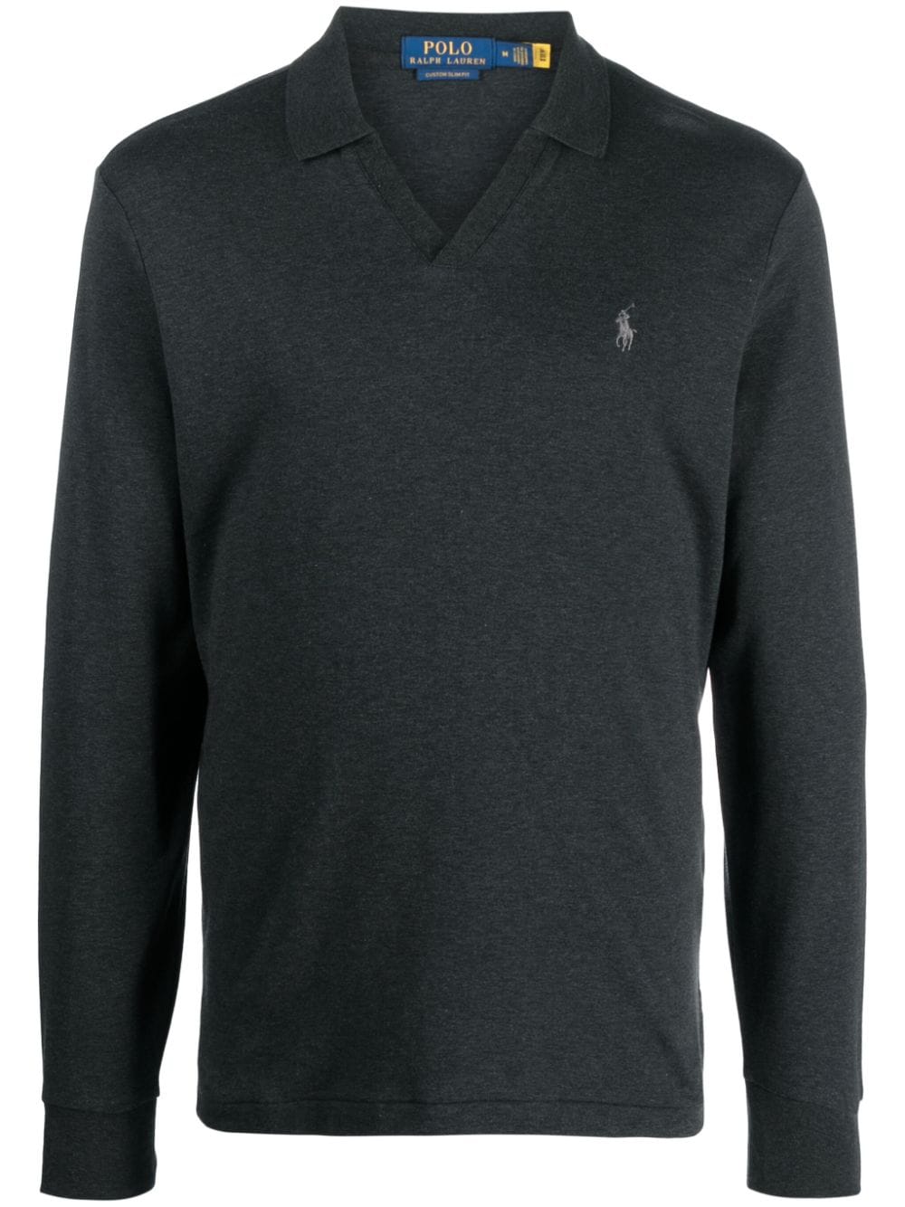 Polo Ralph Lauren spread-collar cotton polo shirt - Grey von Polo Ralph Lauren