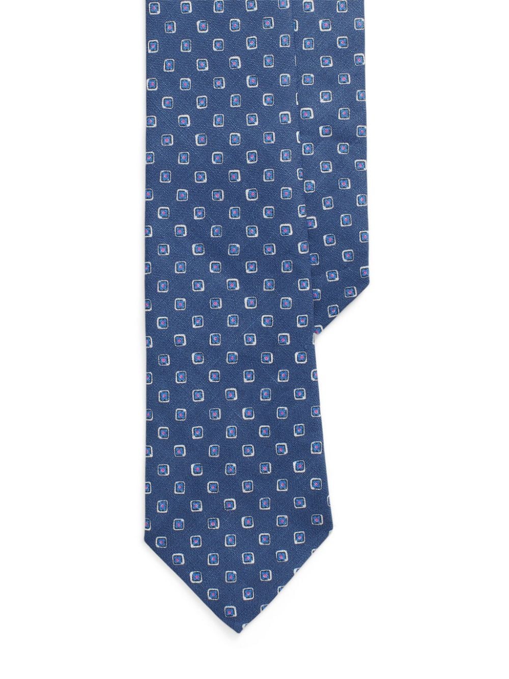 Polo Ralph Lauren square-jacquard linen tie - Blue von Polo Ralph Lauren