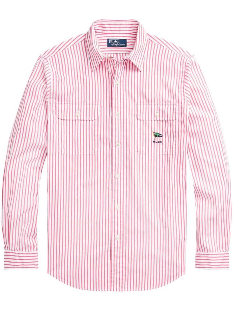 Polo Ralph Lauren stripe-pattern cotton shirt - Pink von Polo Ralph Lauren