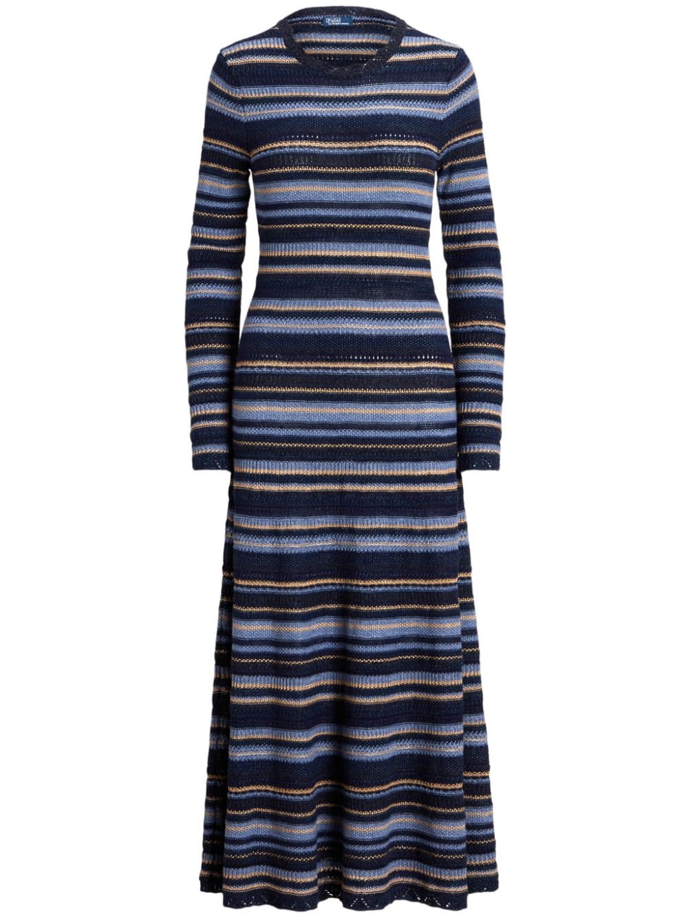Polo Ralph Lauren stripe-pattern knitted dress - Blue von Polo Ralph Lauren