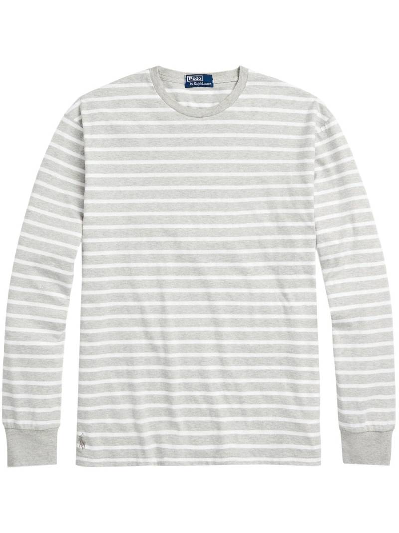 Polo Ralph Lauren stripe-print cotton T-Shirt - Grey von Polo Ralph Lauren